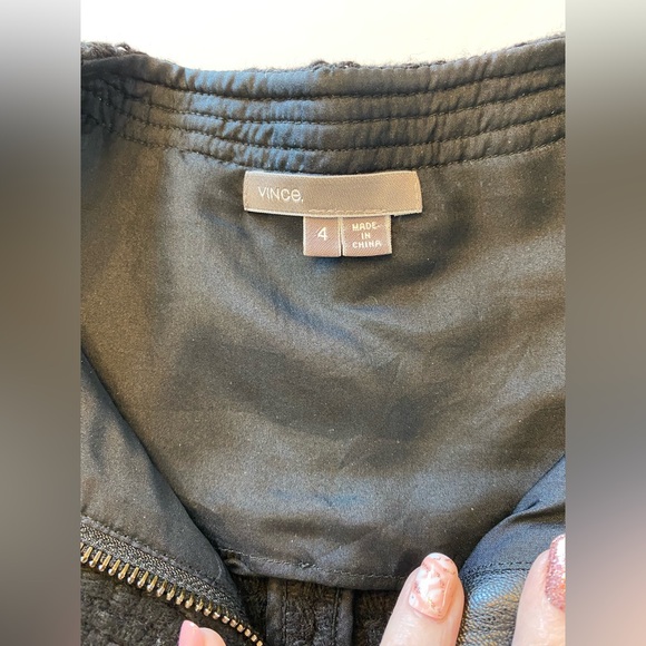 Vince Black Textured Women's Jacket size 4 - Picture 11 of 11